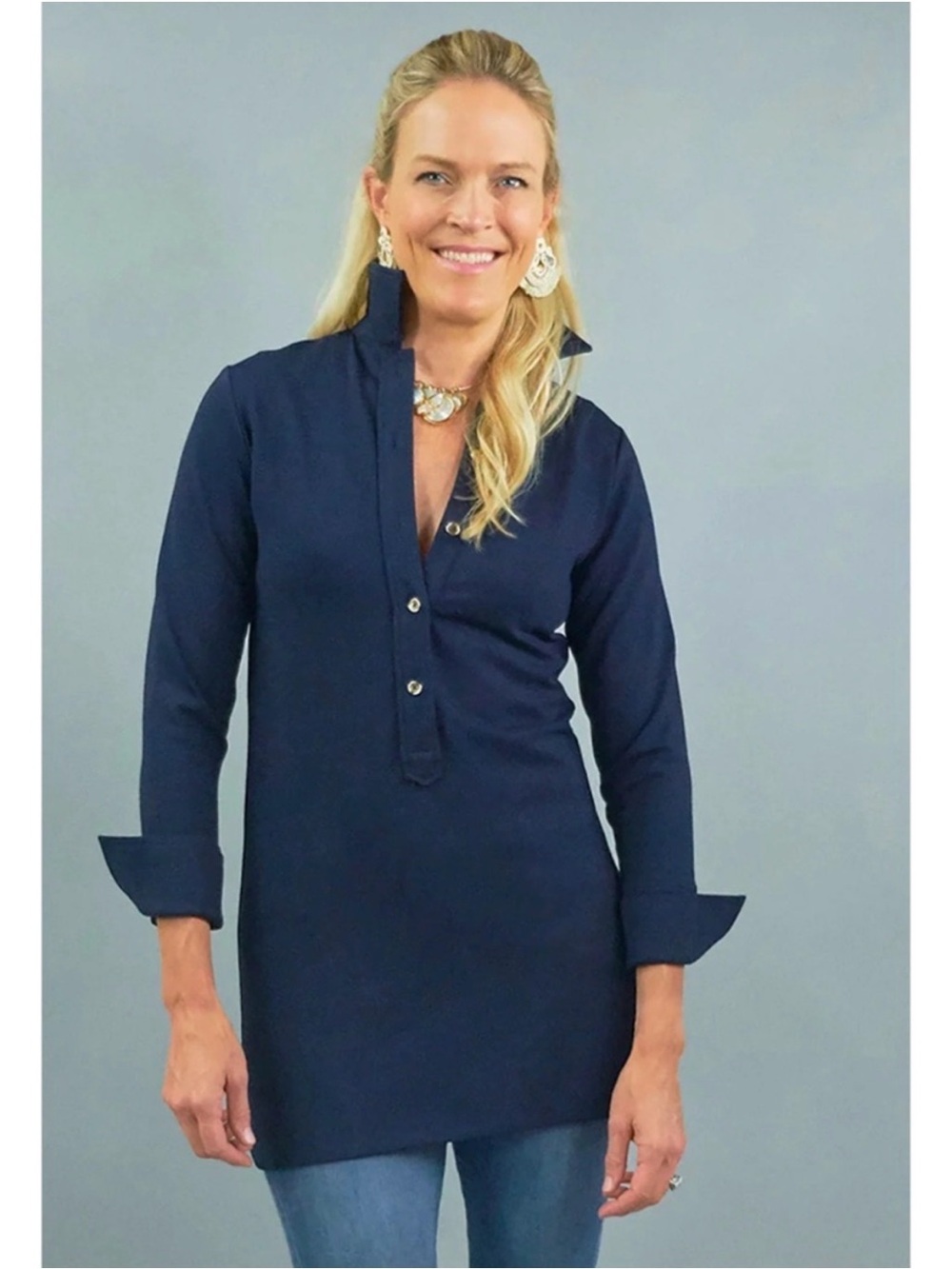 CK Bradley Ivy Tunic Navy Blue Ponte